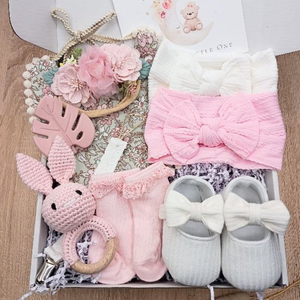 Baby Girl Gift Box Gift Set - Baby Shower Gift - All New Items Ready To Ship!